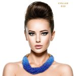 Collar Grande de Beads Azules