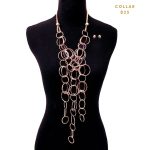 Collar Largo de Aros Rosa
