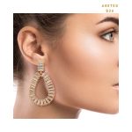 Aretes Forma de Gota con Cristales Clear