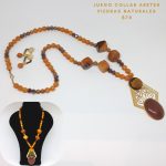 Juego de Collar y Aretes XL con Piedras Naturales