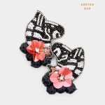Aretes Statement Cebra y Flor