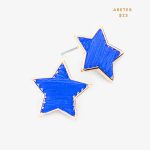 Aretes Topos Topitos Estrella Azul en Hilo