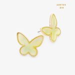 Aretes Topos Topitos Resina Mariposa