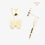 Aretes Forma de Mariposa Dorado