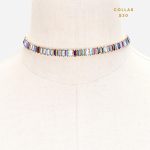 Collar Choker de Cristales Multicolor