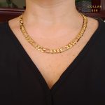 Figaro Chain 20 inch 9mm Bañada en Oro