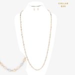 Collar Largo Chain Bañado en 3 Oros