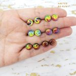 Aretes Topos Topitos Tie Dye