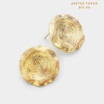 Aretes Topitos Redondos Dorado