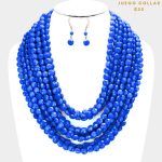 Collar de Beads Multilayer Azul