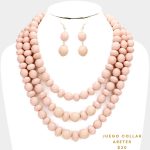 Collar de Beads 3 Layers Rosado