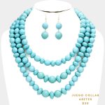 Collar de Beads 3 Layers Turquesa