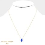 Collar Corto con Piedra Azul