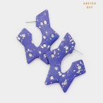 Aretes Argollas Azul con Cristales