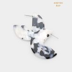Aretes Argollas en Acrílico Gris Negro