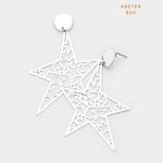 Aretes de Estrella Plateados