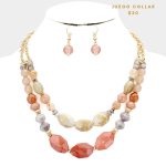 Collar de 2 Layer Color Rosa y Otros