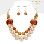 Collar de 2 Layers en Crema y Chocolate