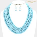 Collar Multilayer en Celeste
