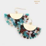 Aretes Abanico Verde