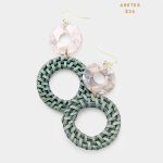 Aretes Statement de Mimbre y Acrílico