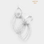 Aretes Ovalado Multiple Plateado