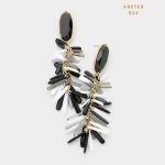 Aretes Largos Forma de Tassel en Acrílico