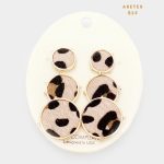 Aretes Topos Varios Tamaños Leopardo
