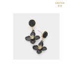 Aretes Flor Negra