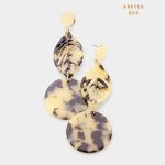 Aretes Largos Forma de Hoja Print Carei