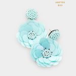 Aretes Flores con Beads Mint