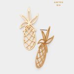 Aretes Topitos Dorados Piña