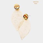 Aretes Filigrana Dorado con Botón Madera