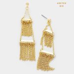 Aretes Dorados con Chain Cadenitas