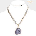 Collar de Cristales y Dije de Cuarzo