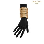 Brazalete Cuff Dorado XL Statement