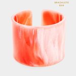 Brazalete Cuff Acrílico Coral