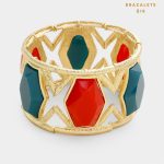 Brazalete Dorado con Cocadas Multicolor