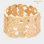 Brazalete Dorado Forma de Hojas